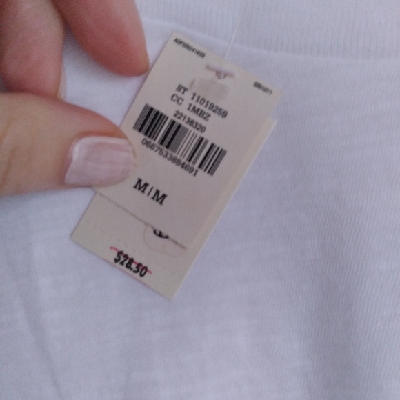 Victoria's Secret PINK, White long sleeve sheer boat neck, MEDIUM, NEW, Vs - Picture 4 of 6